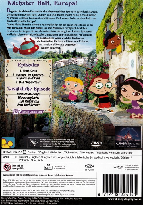 Film Kleine Einsteins - Auf Nach Europa! [DVD] Von Douglas Wood ...