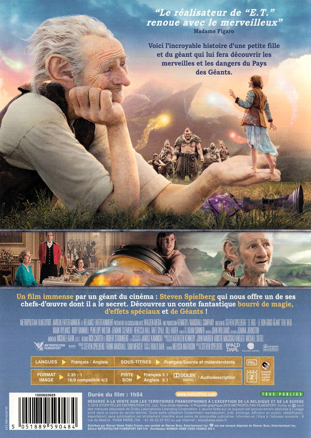 Acheter des Film Le BGG - Le Bon Gros Géant [DVD] de Steven Spielberg  d'occasion | Melando Suisse