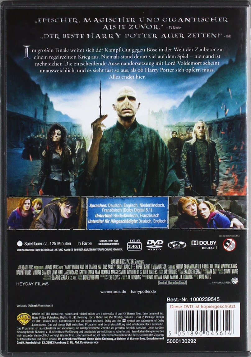 Film Harry Potter und die Heiligtümer des Todes - Teil 2 [DVD] von David  Yates gebraucht kaufen bei Melando Schweiz